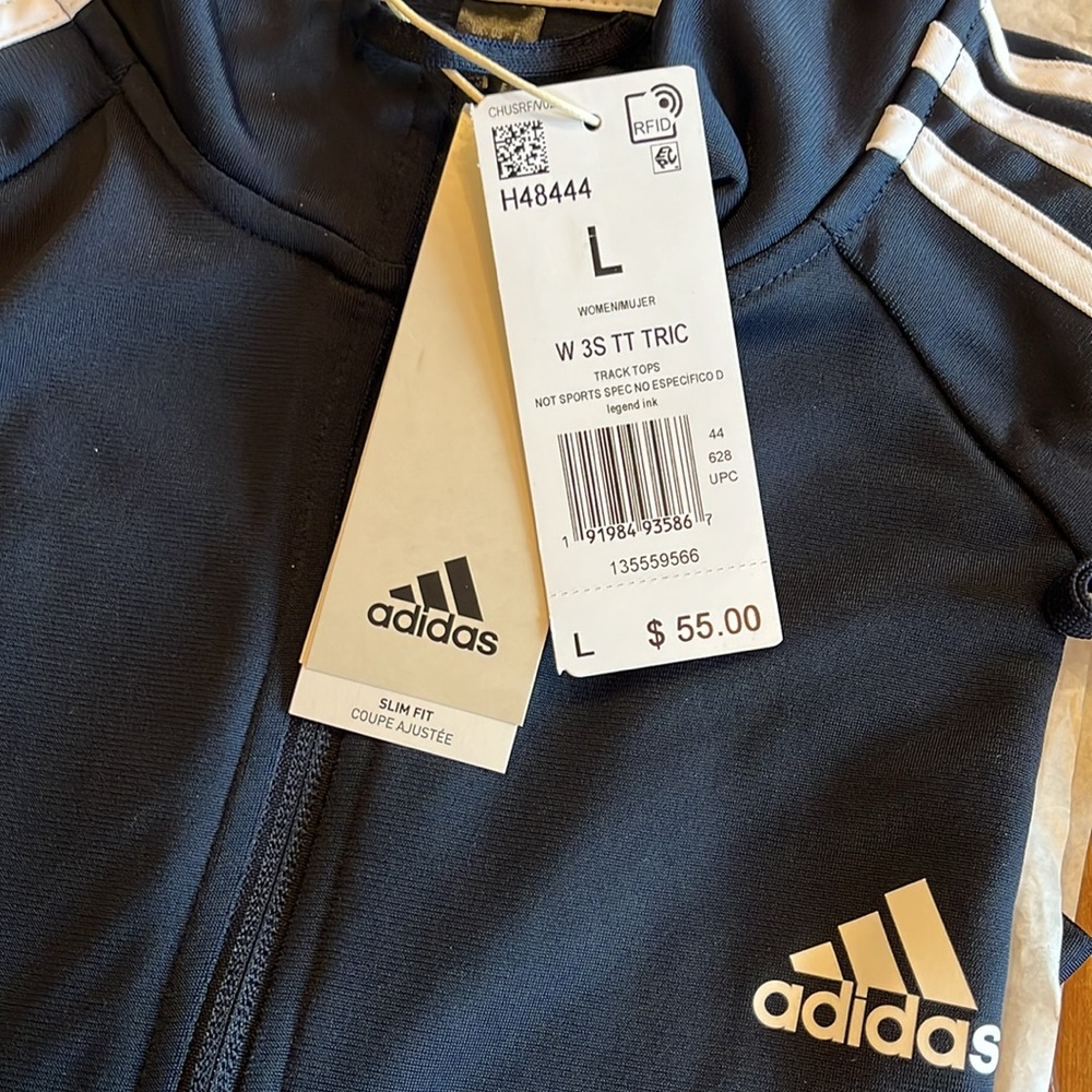 ADIDAS Women's Essentials Navy Blue 3-Stripes Track Suit - Picture 6 of 10